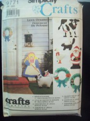 9771 SIMPLICITY LAWN ORNAMENTS, SANTA, ANIMALS, BEAR, WREATH PATTERN